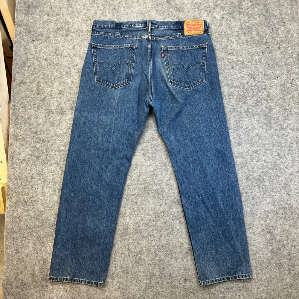 Lot of 4 Levis 505 Straight Jeans Men's 38x32 Blue Work Pants